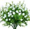 4pcs Artificial Flowers Outdoor Big Lotus Floral Greenery Shrubs Plants